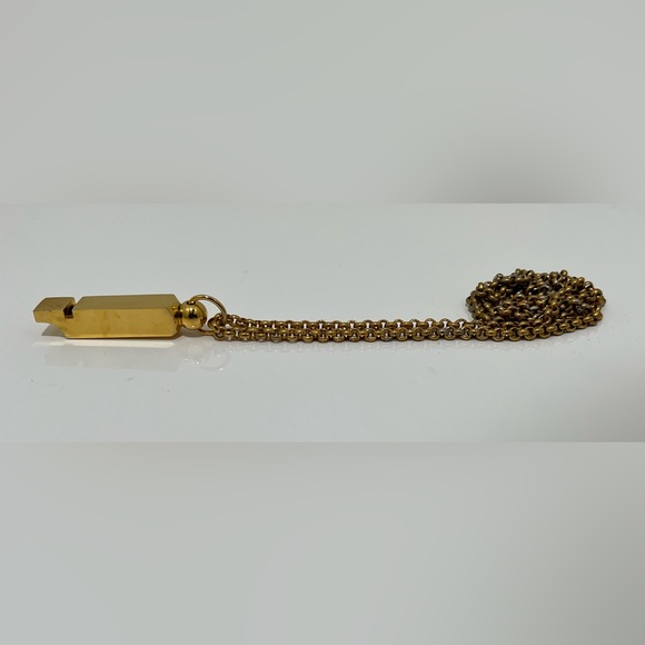 Monet vintage golden whistle necklace - Picture 4 of 5